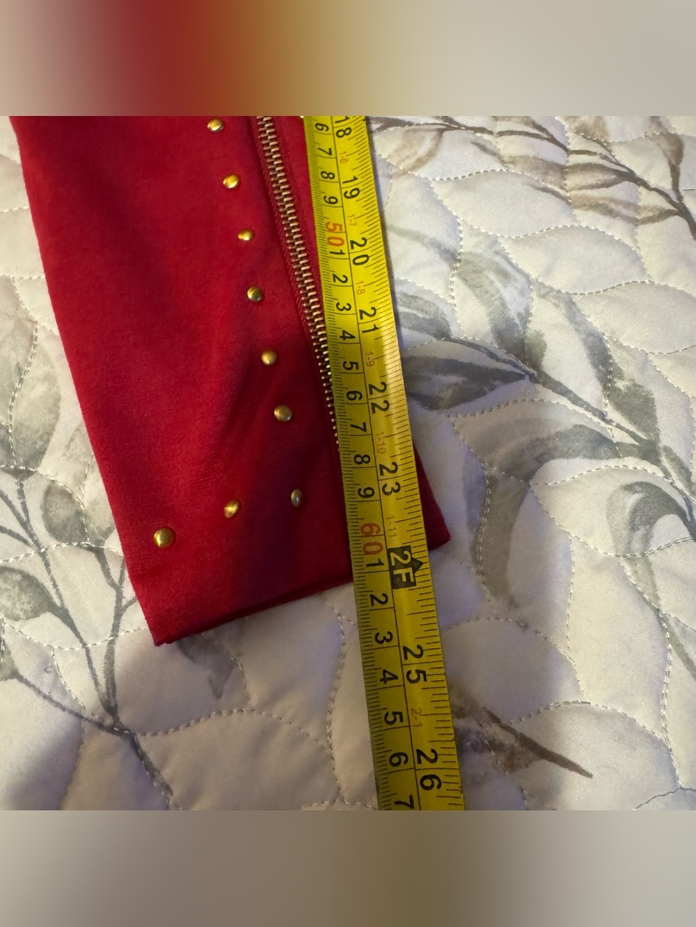 NWT VENUS Red Studded Accent Zipper Sleeve Sheath Dress Size 8 - Picture 7 of 10